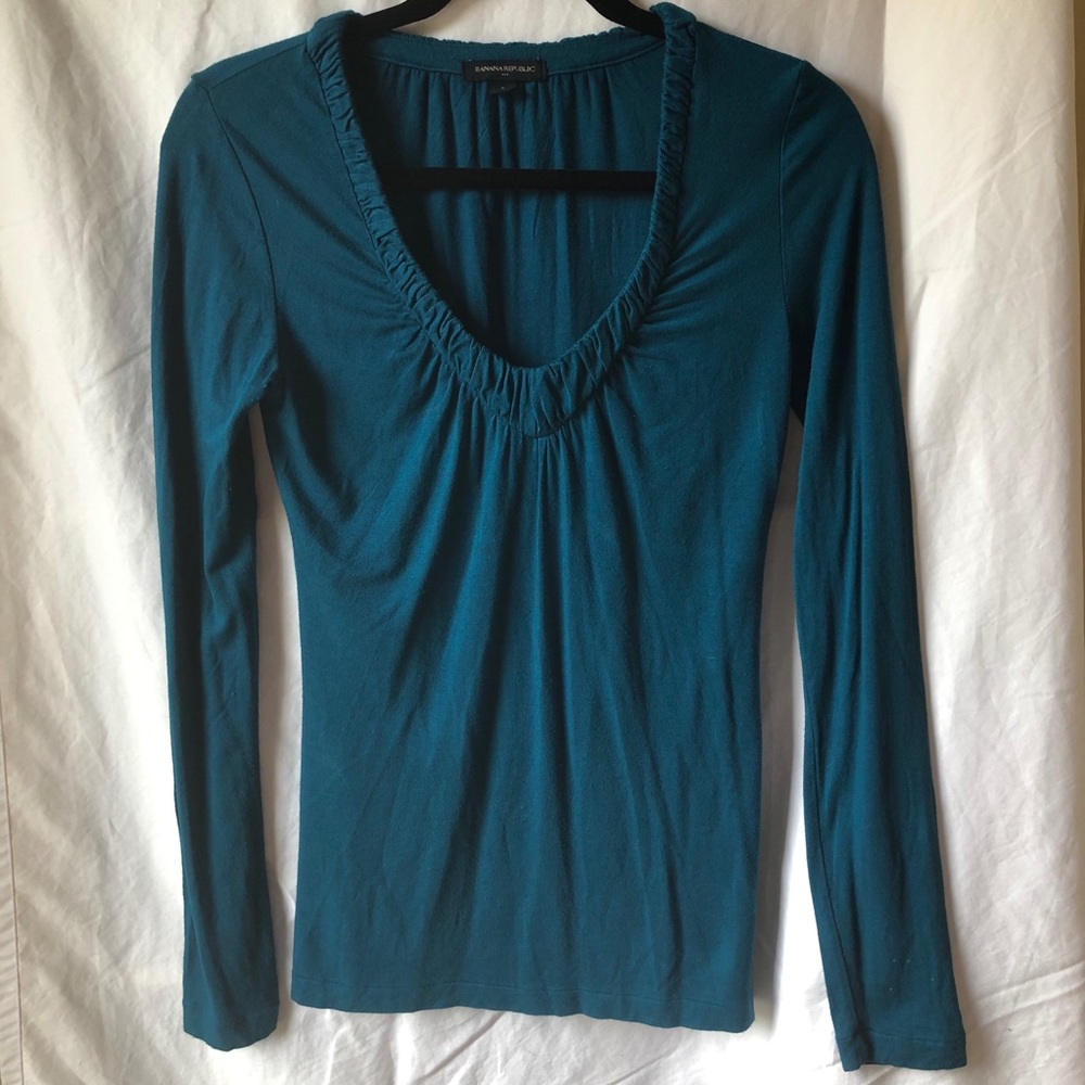 Banana Republic Blue Long Sleeve Top